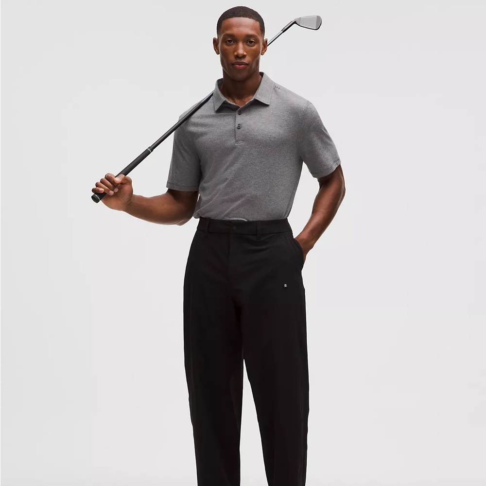 lululemon Evolution Short-Sleeve Polo Shirt - Heathered Black NWT